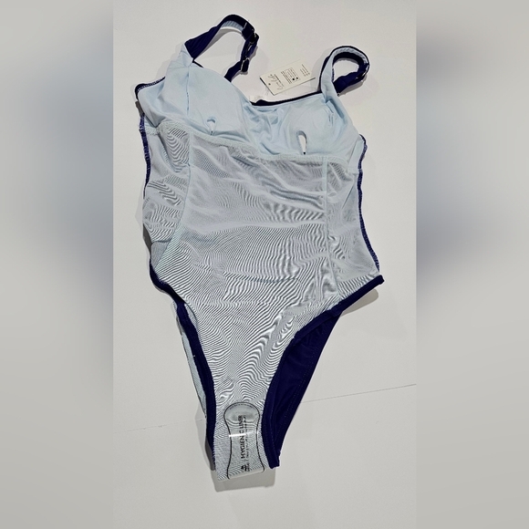 Cupshe  Blue Moderate Tummy Control One Piece Size Small - Picture 6 of 10